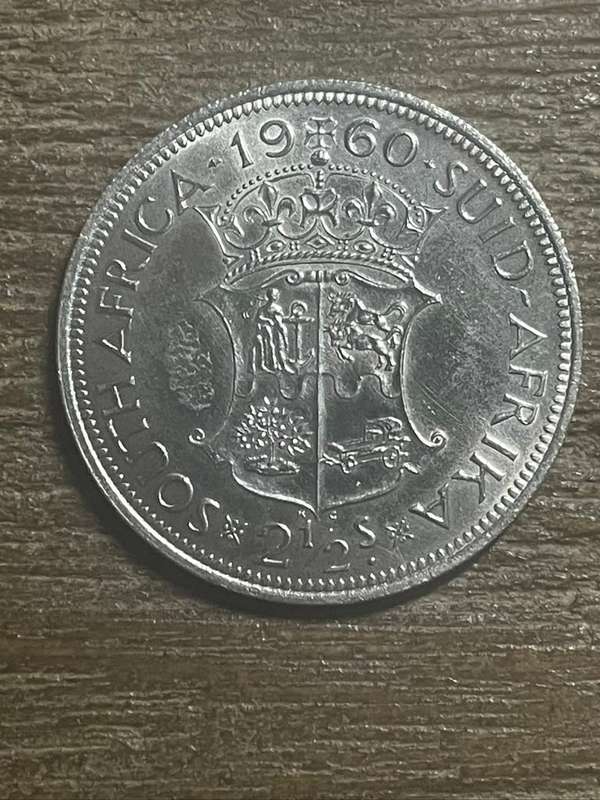 1960 *** 2 1/2 Shilling *** Broke an unc set, low mintage 15 528