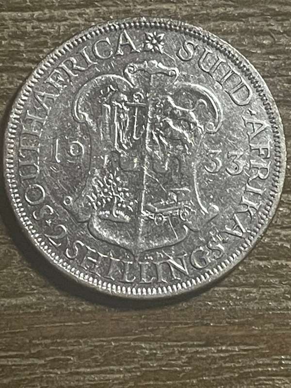 1933 *** 2 shilling *** possibly a/unc, hard coin to find better