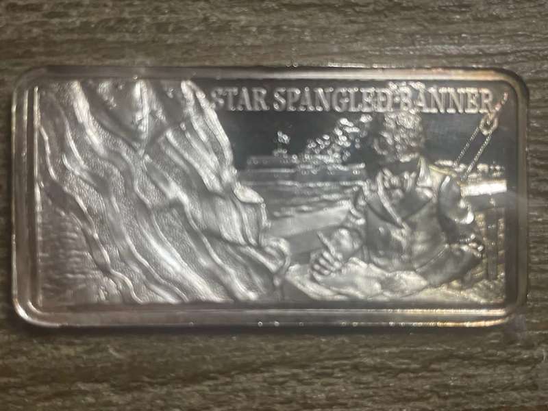 Silver 1 oz *** Star Spangler ?anner *** 1976 Hamilton Mint do your research