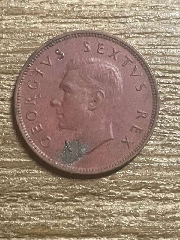 1951 *** 1/2 Penny *** Interestring toning details still very visible