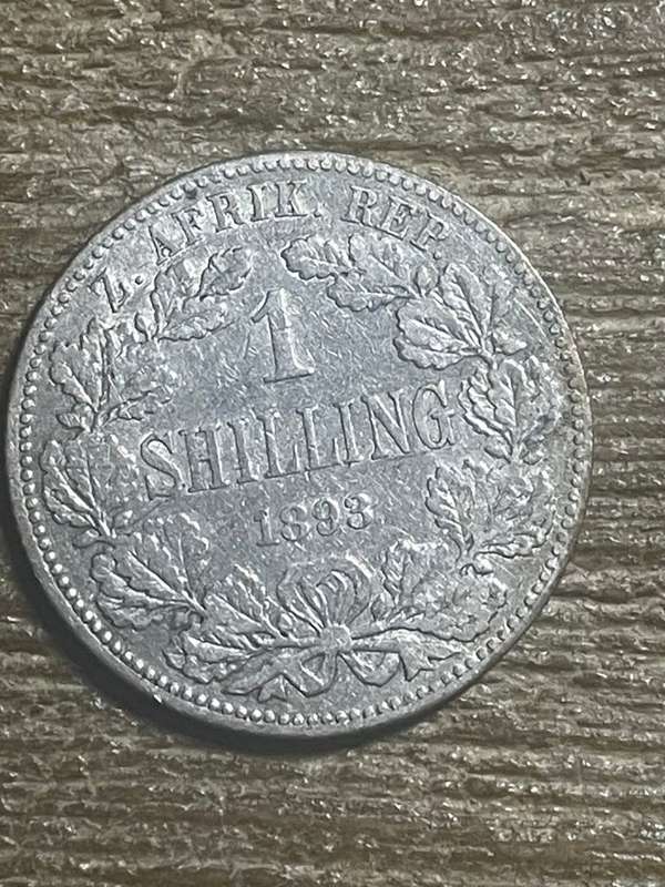 1893 *** 1 Shilling *** very decent condition for this scarce coin