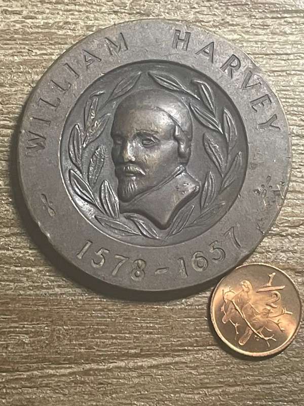 William Harvey *** 1999 Bronze *** Huge coin/token