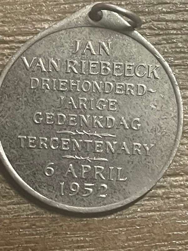 1952 *** Medal *** 300 year Van Riebeeck landing