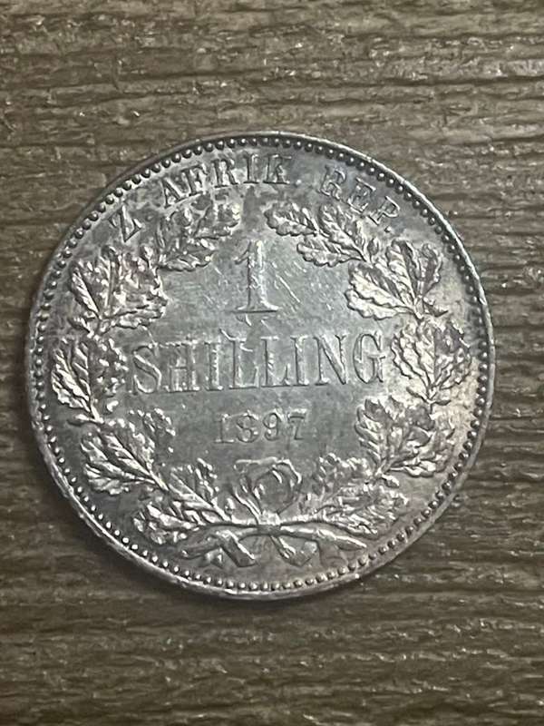 1897 *** Shilling *** Rich patina A/UNC bargain for the condition