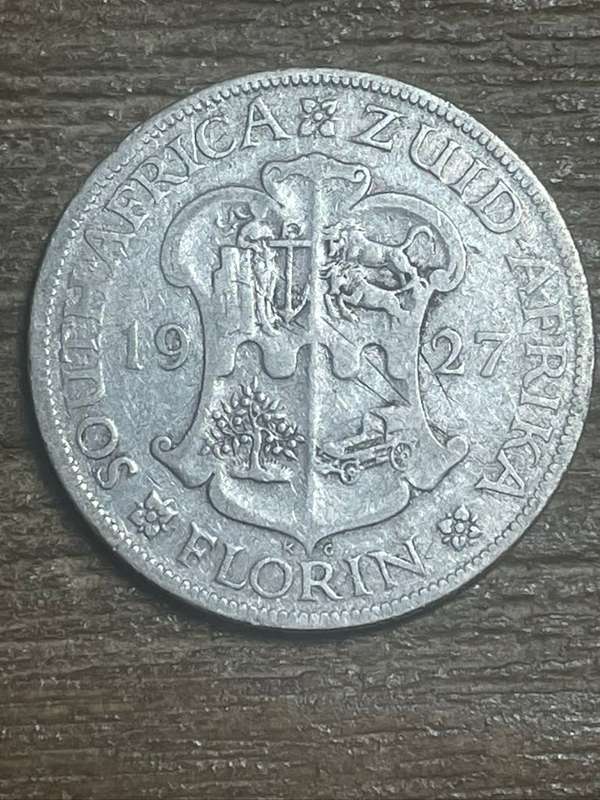 1927 *** 2 shilling *** decent filler, hard coin to find