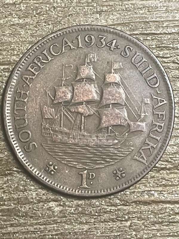 1934 *** Penny *** has wear