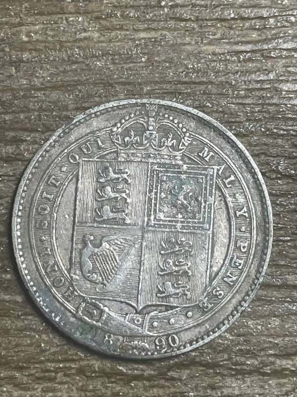 1890 *** British  Shilling *** vf condition