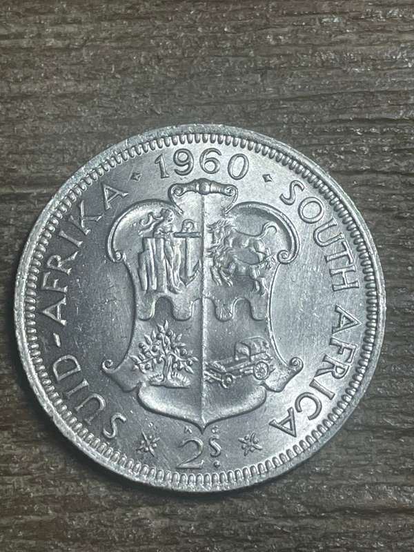 1960 *** 2 shilling *** unc with bag marks