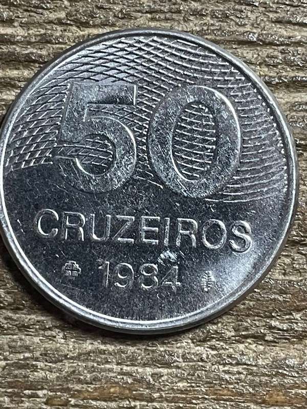 1984 *** Brazil 50 cruzeiros *** Beautiful designed coin