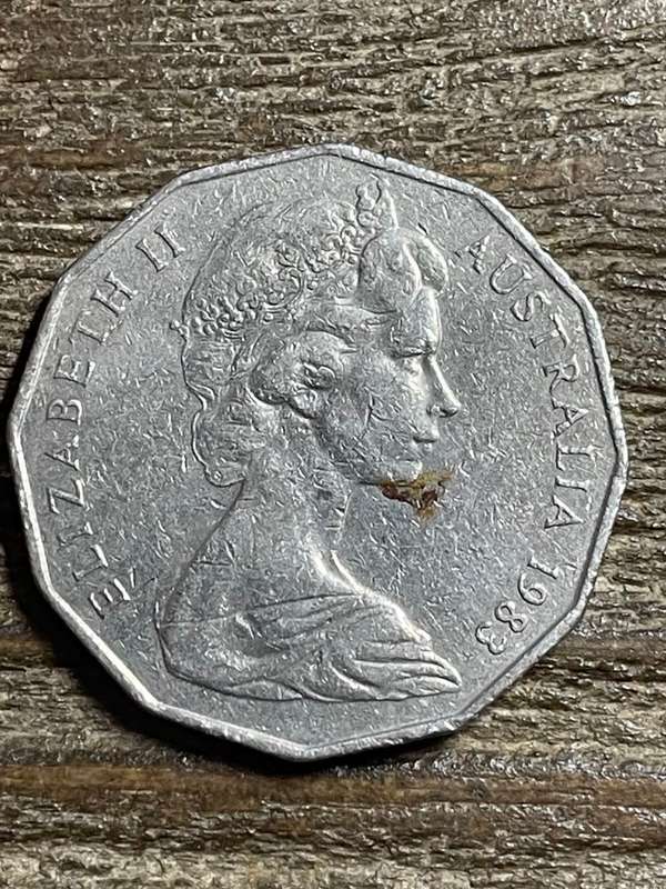 1983 Australian 50c coin a/unc