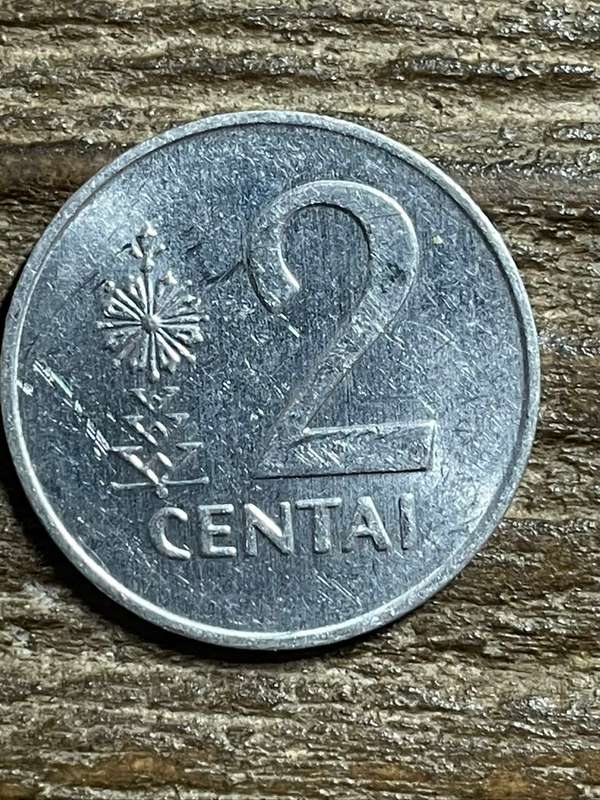 1991 *** Lithuania 2 Centai *** Aluminium coin
