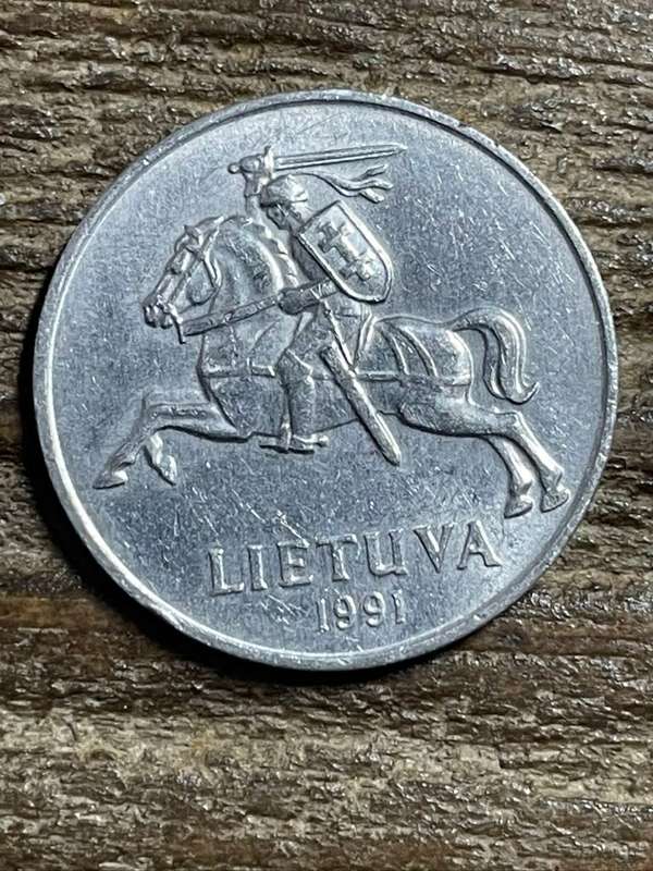 1991 *** Lithuania 2 Centai *** Aluminium coin