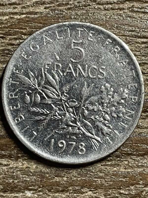 1978 *** French 5 Franc *** au details