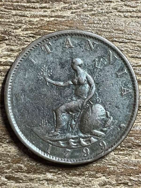 1799 *** 1/2 Half Penny George III Great Britain  *** verycollectable