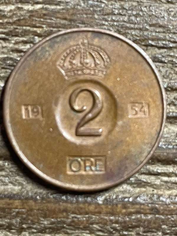 1954 *** Swedish 2 ore *** Not many on sale