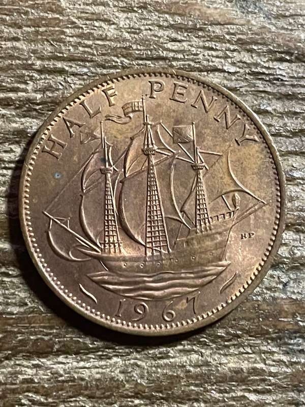 1967 *** British 1/2 Penny *** a/unc