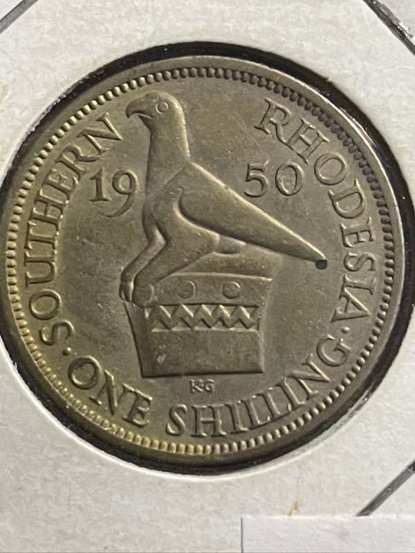 1950 *** Rhodesia Shilling *** au, great details
