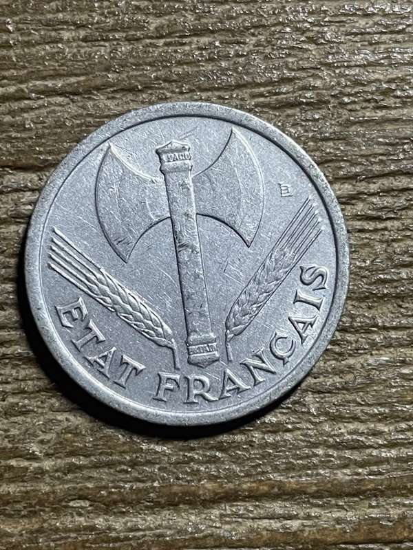 1942 *** French 1 Franc *** Aluminium coin