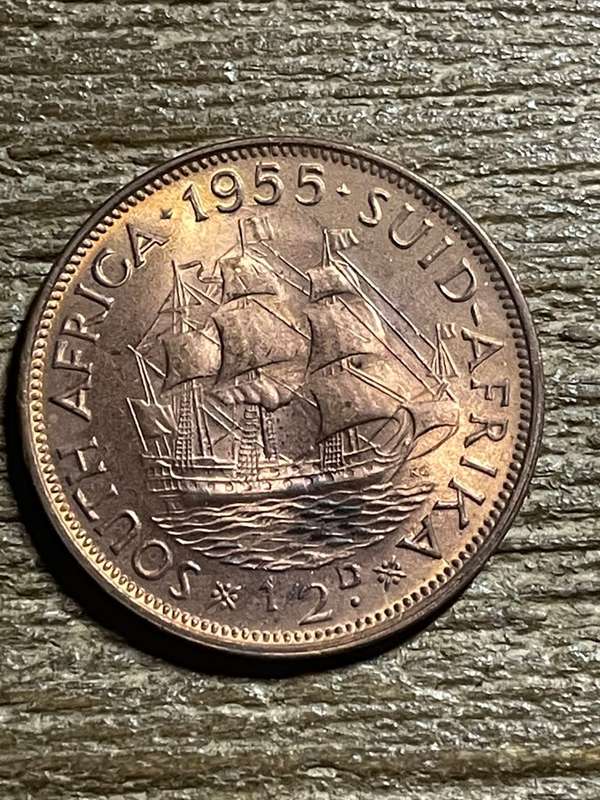 1955 *** 1/2 Penny *** please view pictures