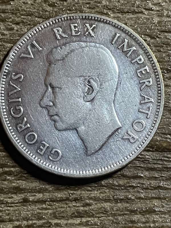 1937 *** 2 1/2 Shilling  *** Significant wear on head