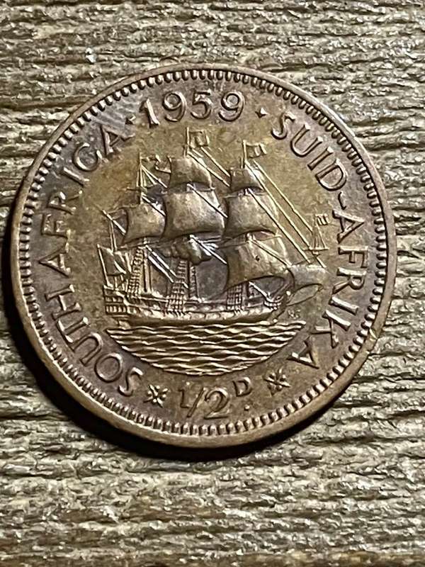 1959 *** 1/2 Penny *** a/unc under R40