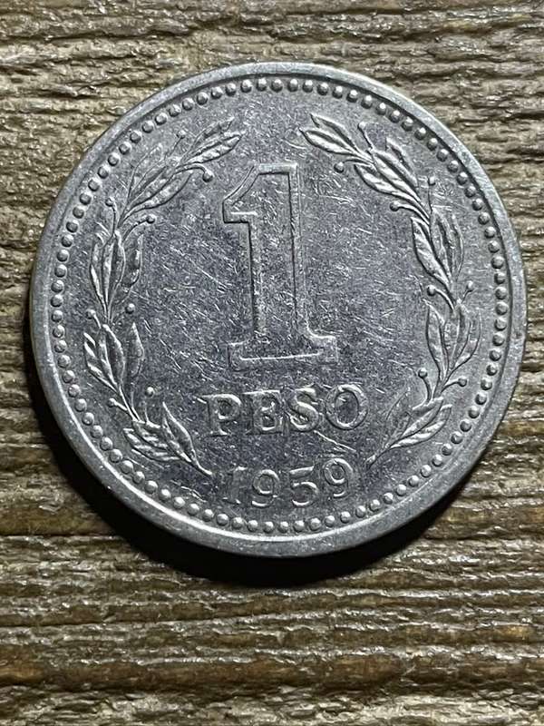 1959 *** argentina 1 peso *** collect world coins
