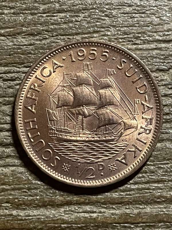 1955 *** 1/2 Penny *** Unc dealer stock