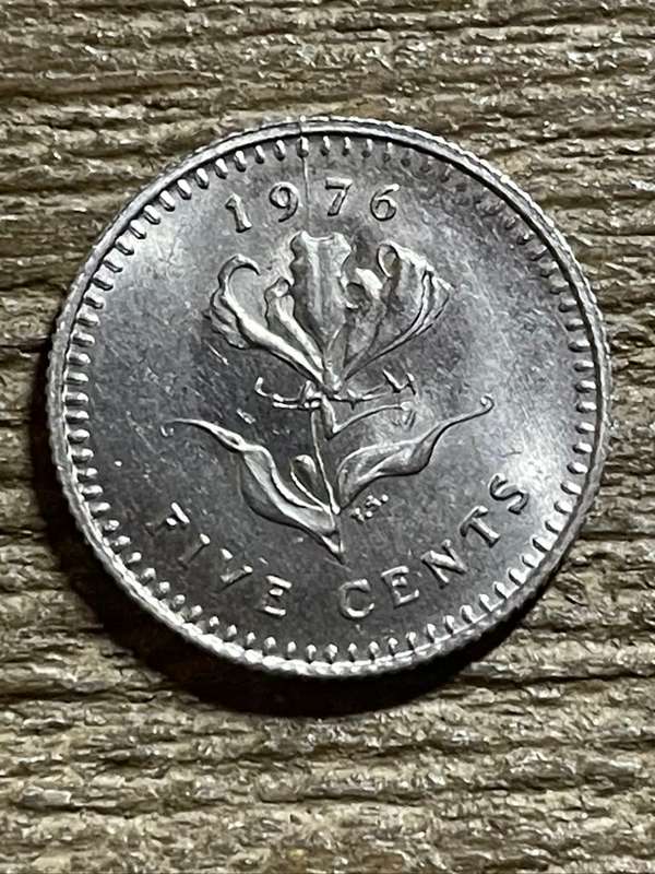 1976 *** rhodesia 5c *** old series