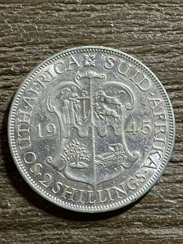 1945 *** 2 Shilling *** a/unc  please see pictures