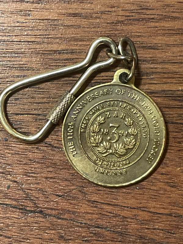 1999 GRC Commemoration of the Centenary of Minting the Overstamped 1 pound in 1899, key ring