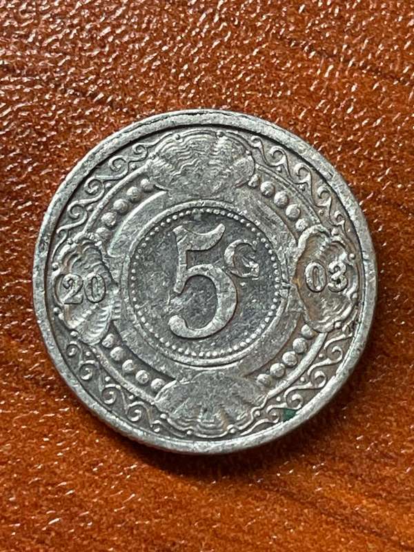 2003 *** netherlands Antillen 5c *** Beaut aluminium coin