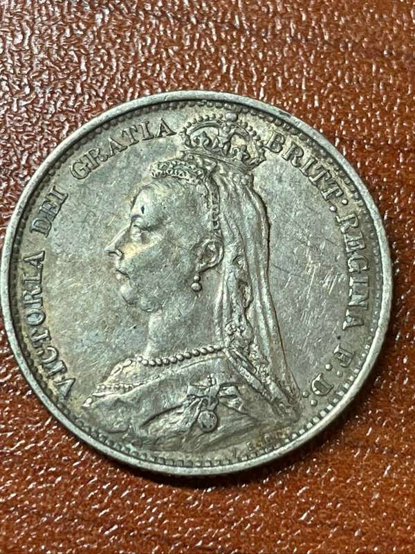 1889 *** British 6 pence *** great details