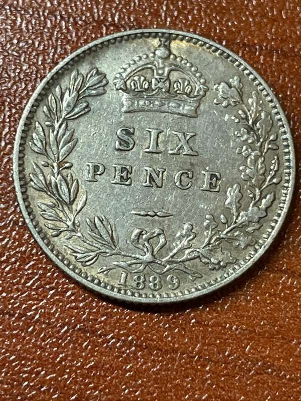 1889 *** British 6 pence *** great details
