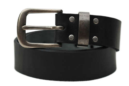 Geniune Cowhide Leather Belt - available in black, brown or tan with silver or brass solid buckle