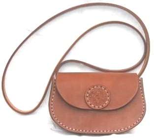 Genuine Leather Hand-stitched Shoulder / Cross Body Purse - available in tan, black or dark brown