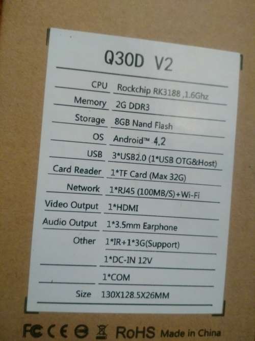 GIADA Q30D V2 ANDROID CORTEX A9 QC 1.6GHZ MINI PC