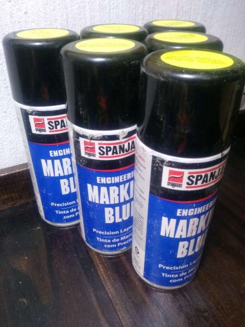 6X SPANJAARD ENGINEERING MARKING BLUE PAINT 350ML