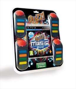 BUZZ: THE ULTIMATE MUSIC QUIZ PS3 GAME + BUZZERS BUNDLE
