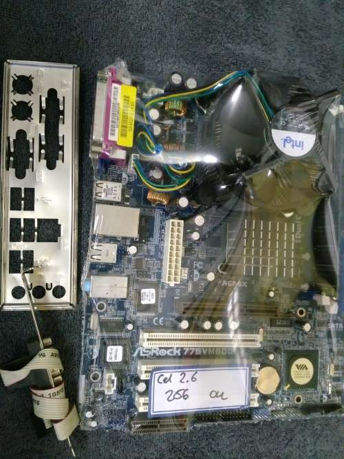 ASROCK MOTHERBOARD + GENUINE INTEL CELERON D 2.6GHZ CPU + 256MB MEMORY BUNDLE