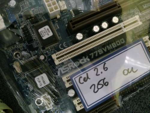 ASROCK MOTHERBOARD + GENUINE INTEL CELERON D 2.6GHZ CPU + 256MB MEMORY BUNDLE