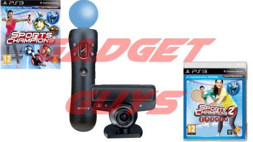 AWESOME PS3 MOVE BUNDLE:MOVE SPORTS CHAMPIONS 1&2 GAME+ CONTROLLER+CAMERA