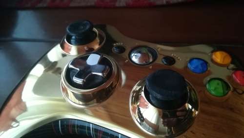 GENUINE MICROSOFT XBOX 360 CHROME GOLD STAR WARS EDITION WIRELESS CONTROLLER