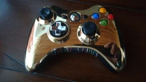 GENUINE MICROSOFT XBOX 360 CHROME GOLD STAR WARS EDITION WIRELESS CONTROLLER