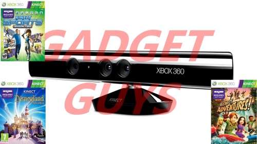 KINECT SENSOR+KINECT DISNEYLAND ADV+KINECT ADV.+SPORTS SEASON TWO  BUNDLE FOR XBOX 360 CONSOLES