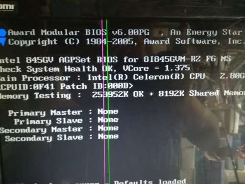 INTEL S478 MOTHERBOARD + INTEL CELERON 2.8GHZ CPU+ 256MB MEMORY BUNDLE