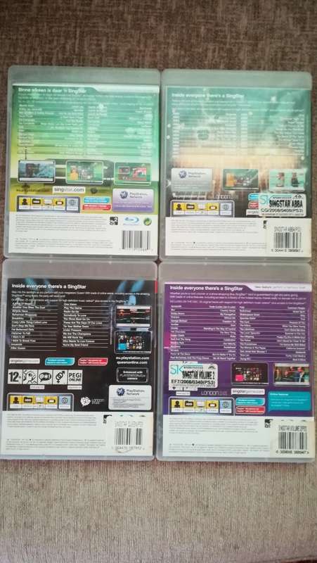 4X PS3 SINGSTAR GAMES BUNDLE