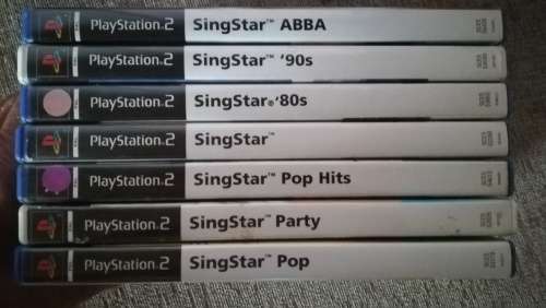 7X PS2 SINGSTAR GAMES - SOLD AS A BUNDLE