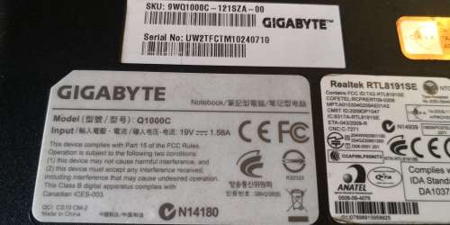 GIGABYTE Q1000C 10.1" MINI LAPTOP