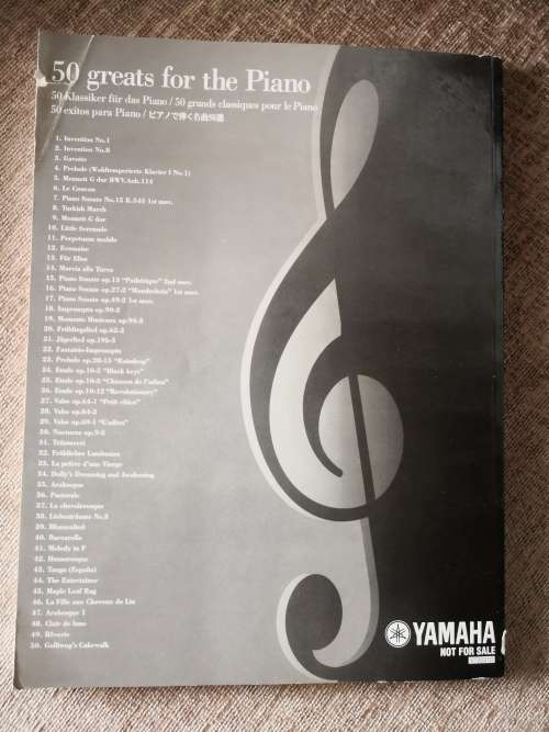 50 GREATS FOR THE PIANO -PAPERBACK (2000)