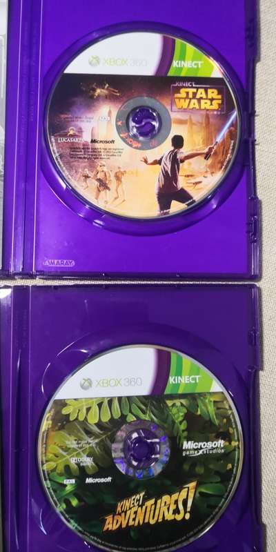 Xbox 360 Kinect sensor with 2 games